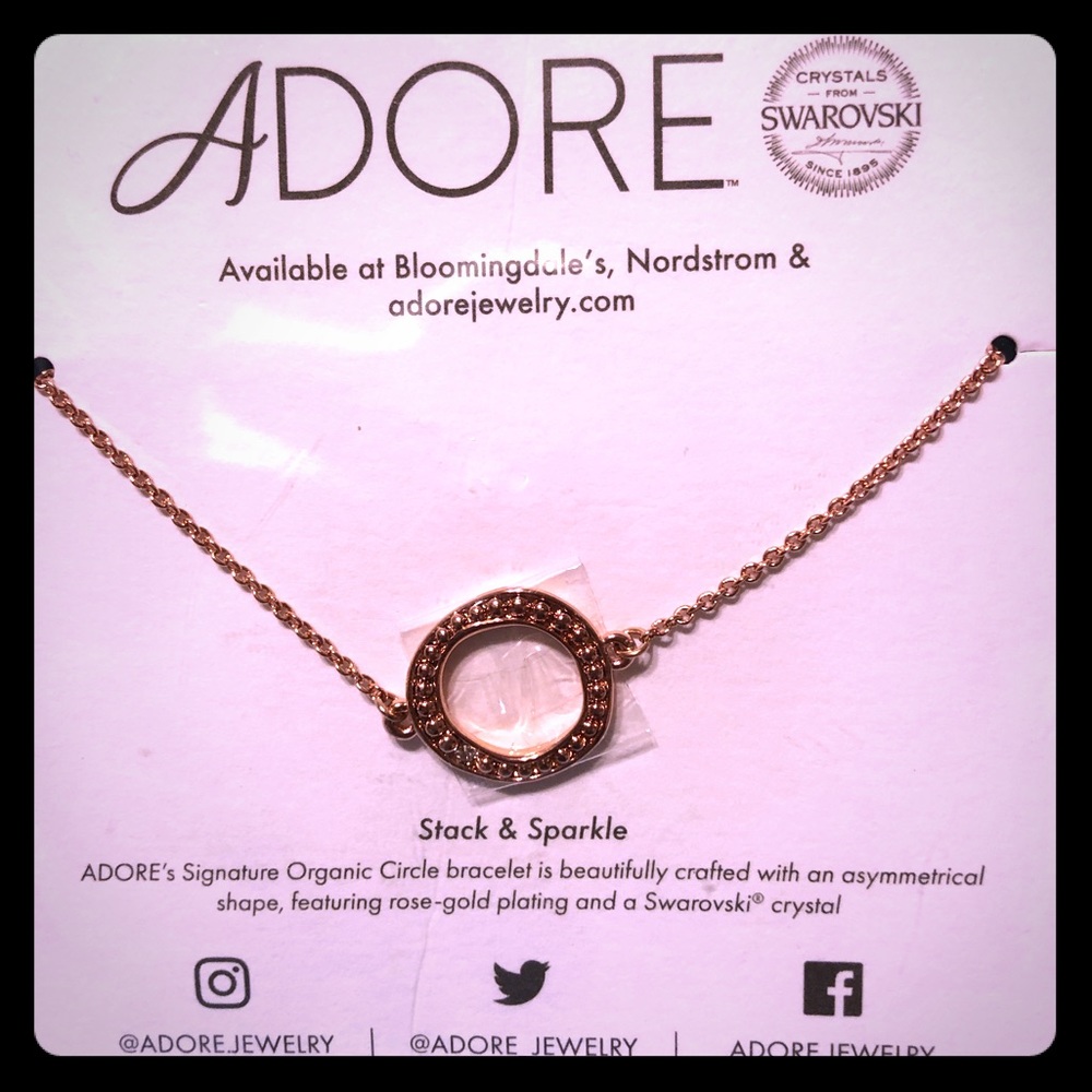 Adore Org Rose Gold plated Swarovski bracelet NWT